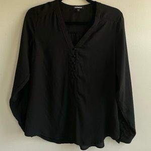 Express portofino style shirt, black, medium